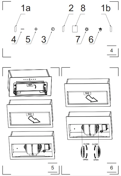 GRAM EFI 8060-90 B Kitchen Extractor Hood - 4