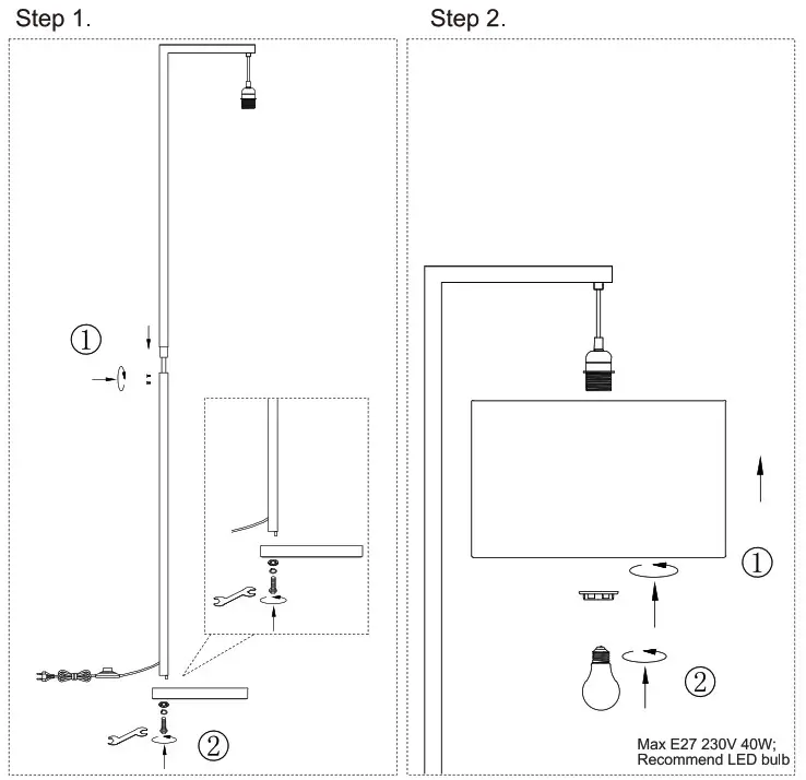 NOVA LIFE 32912 175 71 Interior Floor Lamp - Installation 1