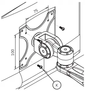 Attach the screen onto the bracket and secure it