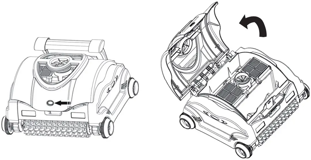 Maintenance - Charging dock pins, Down view sensor, Drive & universal wheel