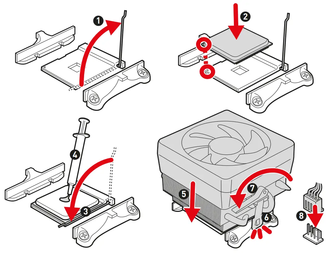 msi A320M-A AM4 Socket AMD Ryzen m-ATX Motherboard fig 14