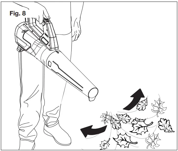 SUNJOE 24V JB LTE RM Cordless Jet Blower - Blowing Operation