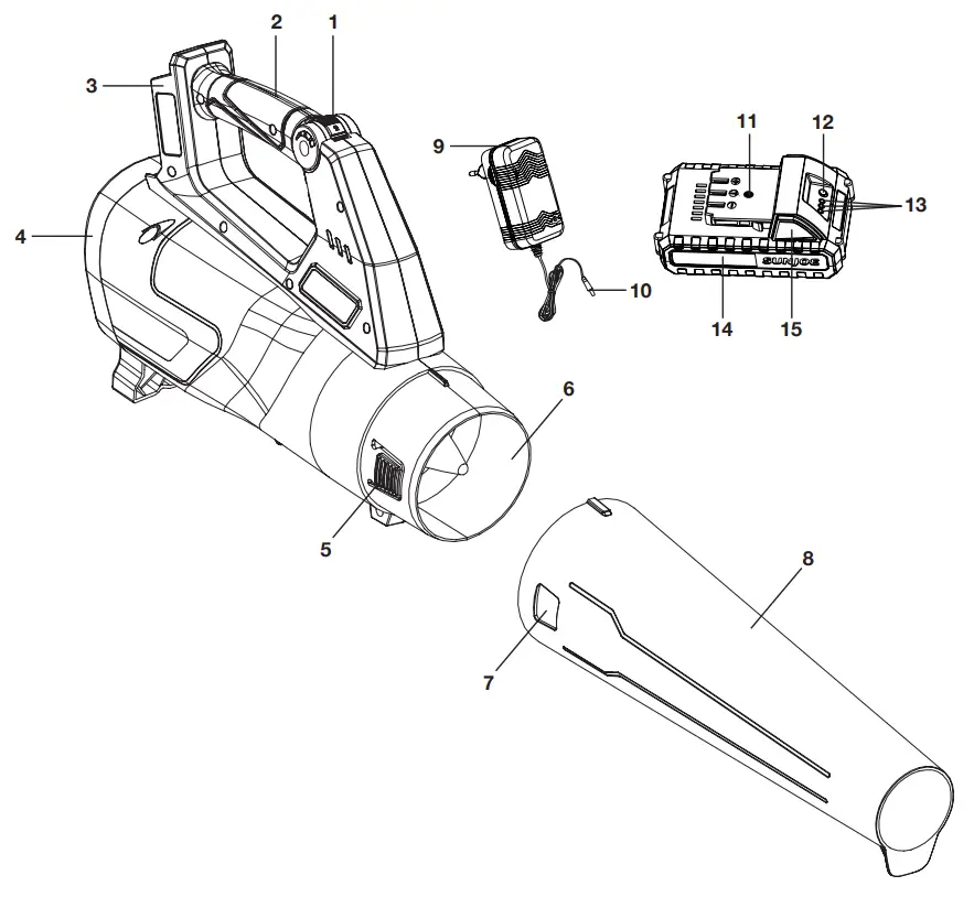 SUNJOE 24V JB LTE RM Cordless Jet Blower - Jet Blower