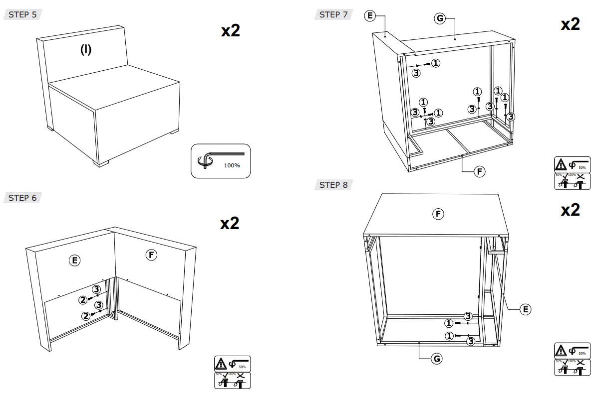 COSTWAY AI HW63878 6 Pcs Rattan Sofa Set Armless -fig5