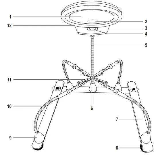 TOOLCRAFT 2497610 Magnetic Helping Hands with Magnifier - Product Overview