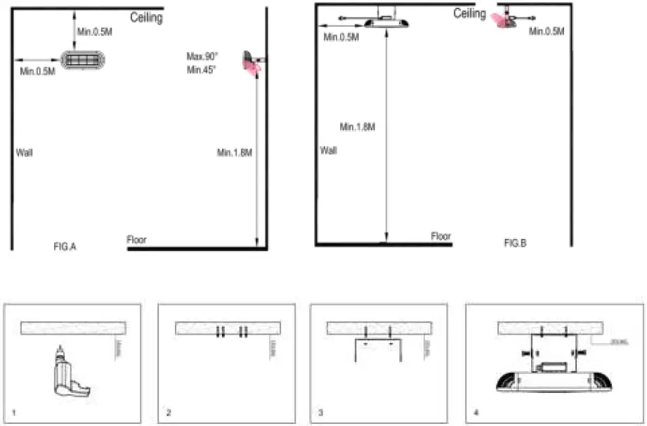 Ventair-SUNB1000BL-Infrared-Outdoor-Heater-IP65-1000w-or-2000w-fig-1
