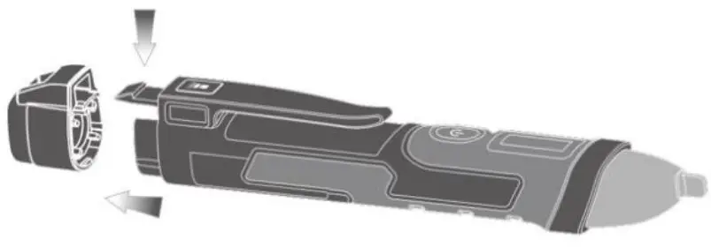 PeakTech 1031 Voltage detector 50 1000 V AC LED display - Replacing the batteries