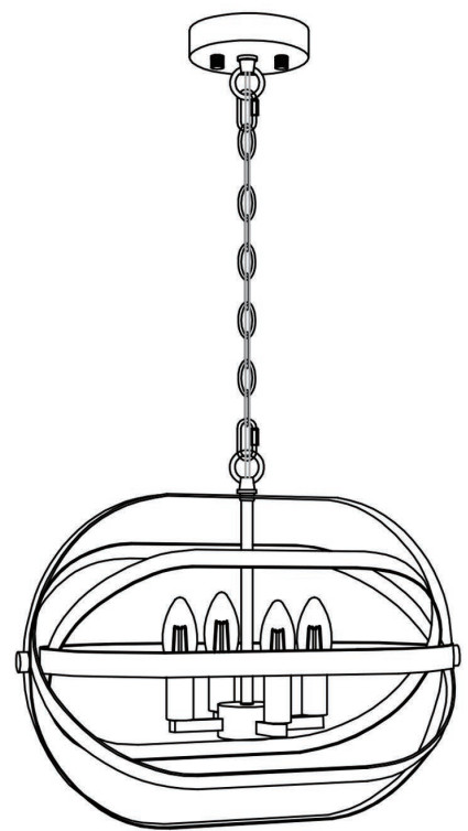 VANITY ART SJR30104ORB 4 Candle Light 60 Watts Unique Statement Chandelier - Figure 9