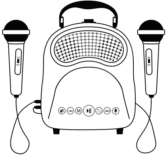 LASER MIC-KKAAST Portable Karaoke Machine-FIG1