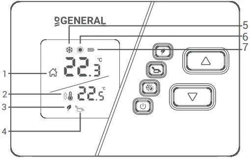 GENERAL NORA 270S Digital Room Thermostat A03