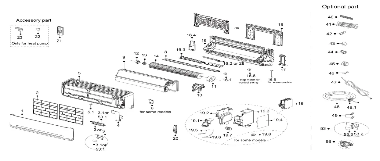 breeze33 BZ33-HP09WALL1-G2-C Mini Split 9000 BTU Indoor Single Zone Heat Pump Unit