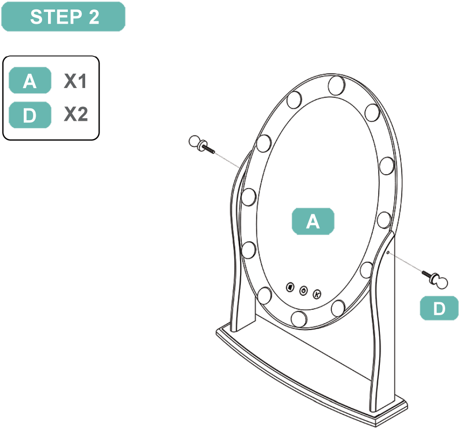 LUXFURNI STARRY8 USB LED Makeup Mirror - FIGURE 4
