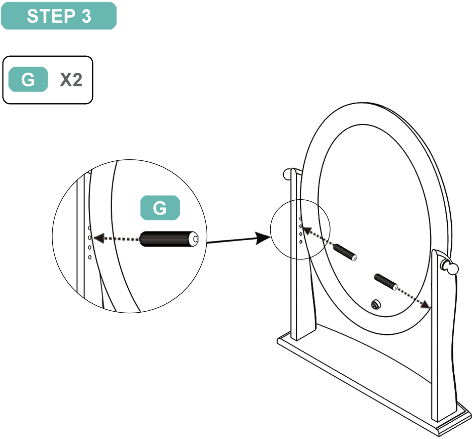 LUXFURNI STARRY8 USB LED Makeup Mirror - FIGURE 5