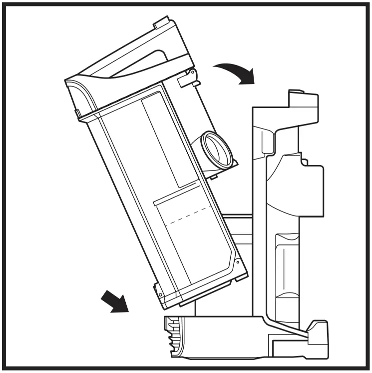 Emptying the dust cup