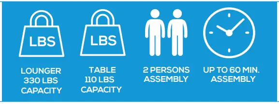 WESTIN OUTDOOR OP4001 Sun Lounger Set With Cushions And Table-fig3