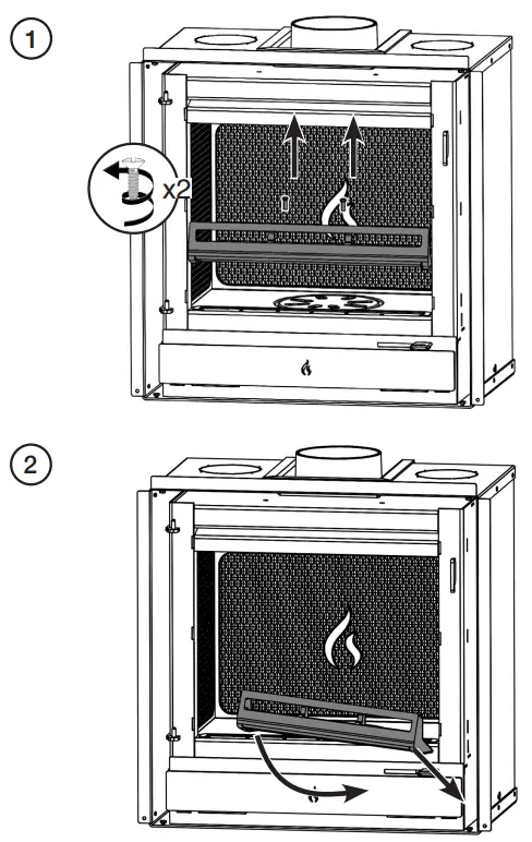 STOVAX Riva2 Outdoor Air Baffle - fig 1