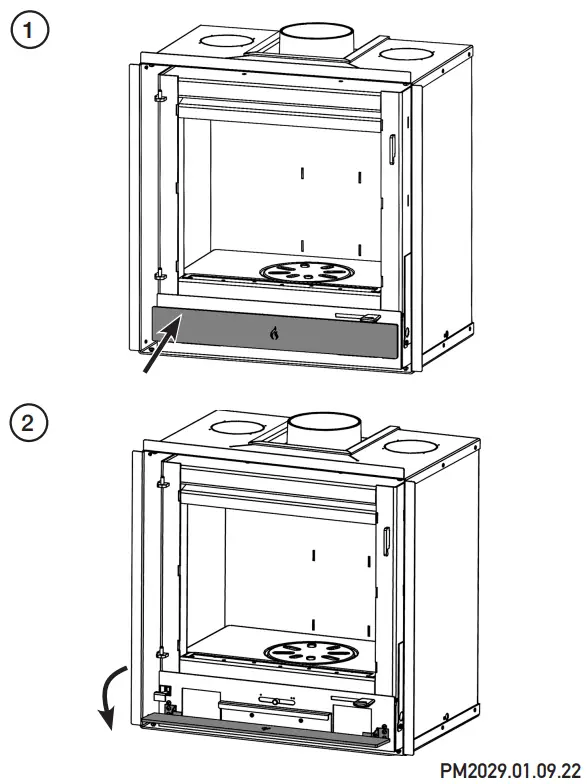 STOVAX Riva2 Outdoor Air Baffle - fig 2
