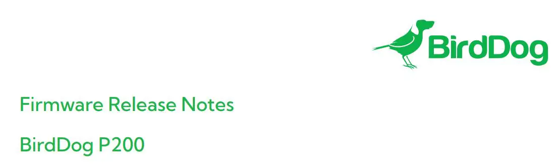 BirdDog P200 Eyez PTZ Camera Datasheet