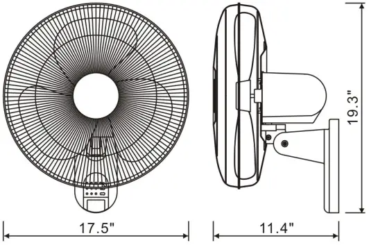 TORNADO HI-FAN-W16DIGIT 16 Inch Digital Remote Wall Fan-fig8