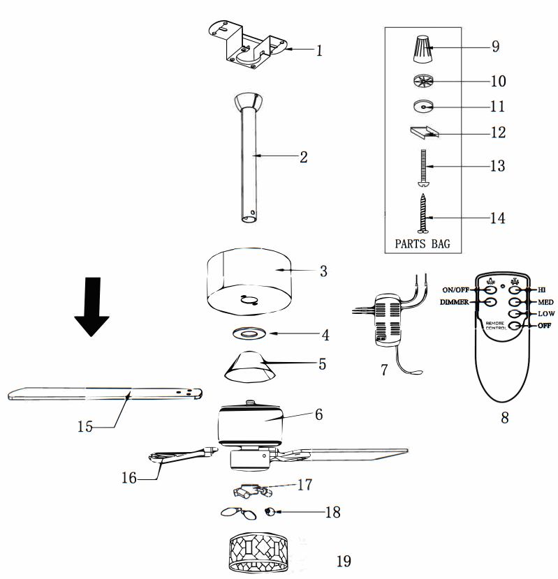 Breezary 24013 SN 52 Inch Ceiling Fan - fig 7