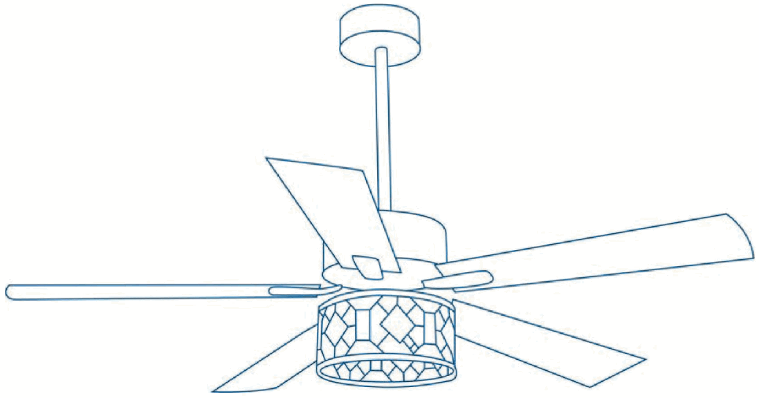 Breezary 24013 SN 52 Inch Ceiling Fan