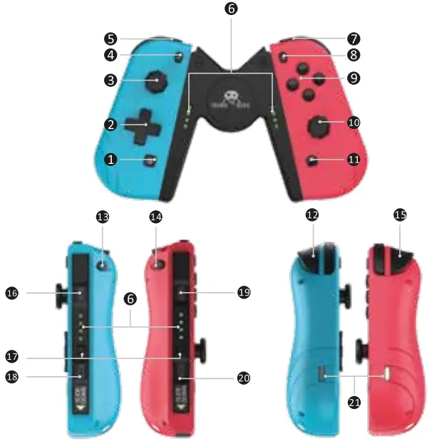 FREAKS AND GEEKS Pro Duo Controllers Pack for Switch - FIG 1