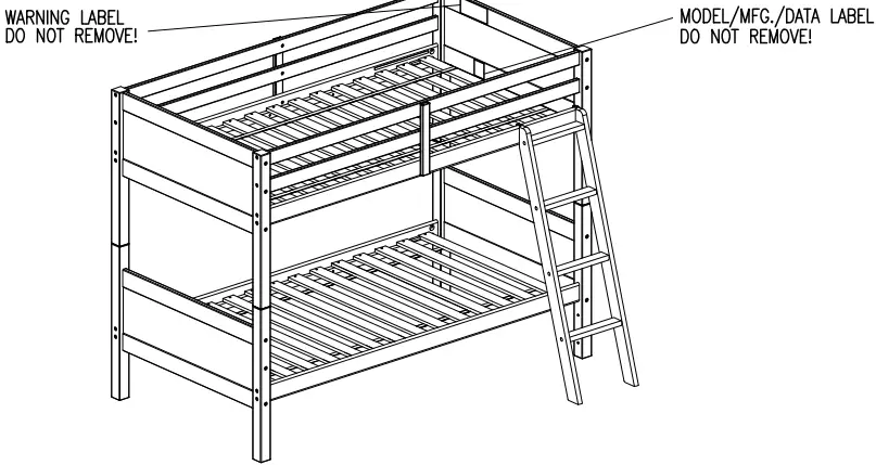 ASHLEY B733-59 Twin Bunk Bed with Ladder-FIG2