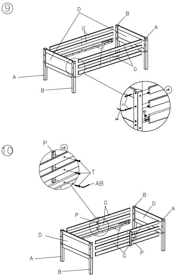 ASHLEY B733-59 Twin Bunk Bed with Ladder-FIG8