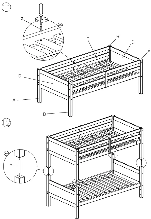 ASHLEY B733-59 Twin Bunk Bed with Ladder-FIG9