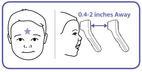 BRAUN BNT100 No Touch 3-in-1 Thermomete-Position