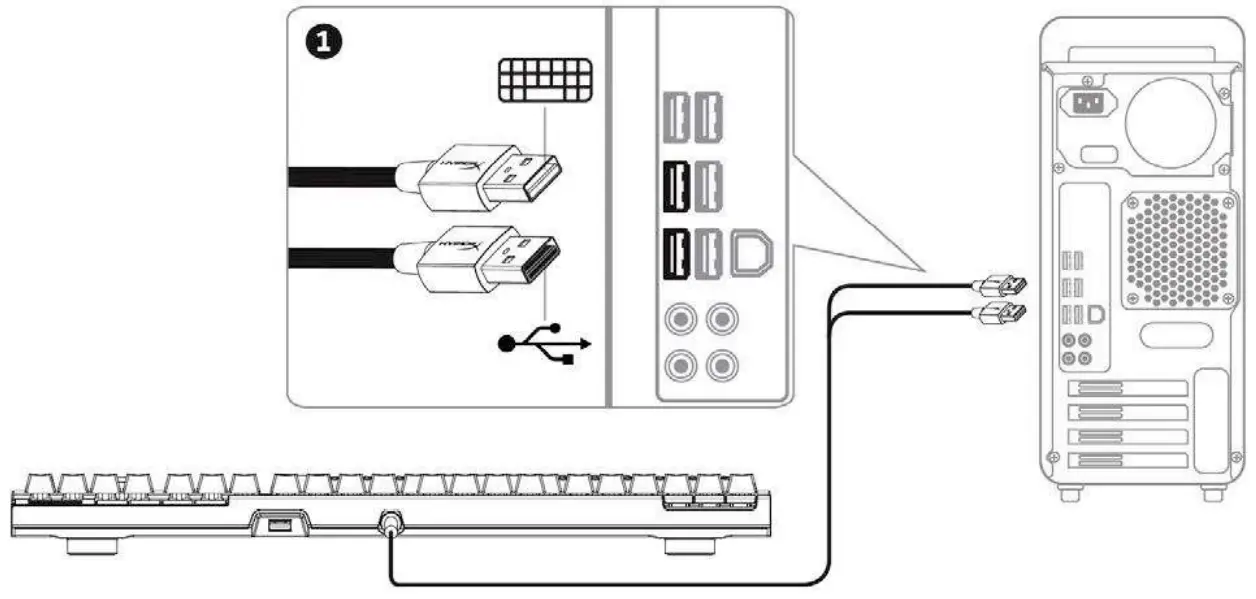HYPERX HX-KB2BL2-UK R1 Alloy Elite RGB Mechanical Gaming Keyboard - Keyboard Installation