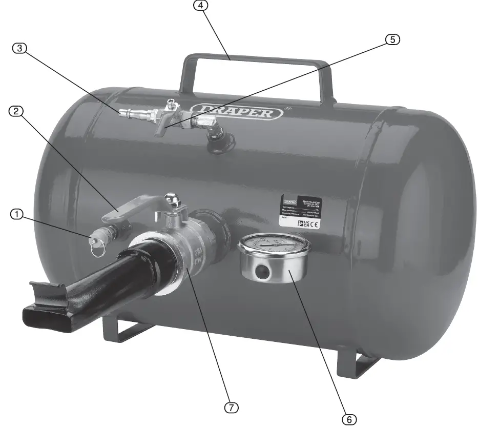 DRAPER 80000 19L Tyre Bead Seater 01