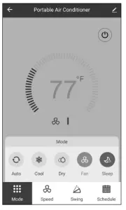 Setting mode and fan speed