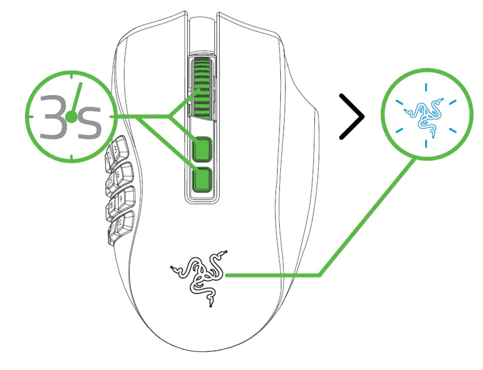 connect the Razer Naga Pro to the PC