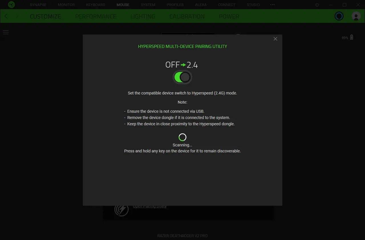 device switch to Hyperspeed
