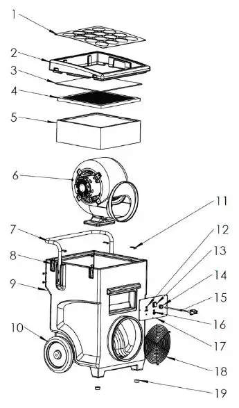 GLOBAL INDUSTRIAL 293052 Commercial Air Scrubber 1000CFM fig3