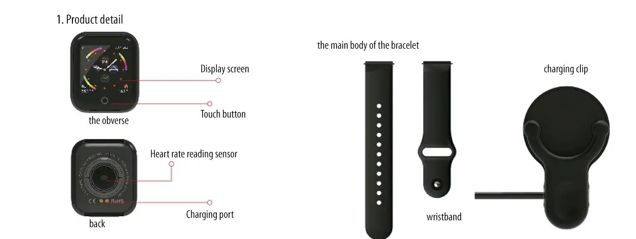 LISKA SV-SE19 Smart Bracelet fig1.1