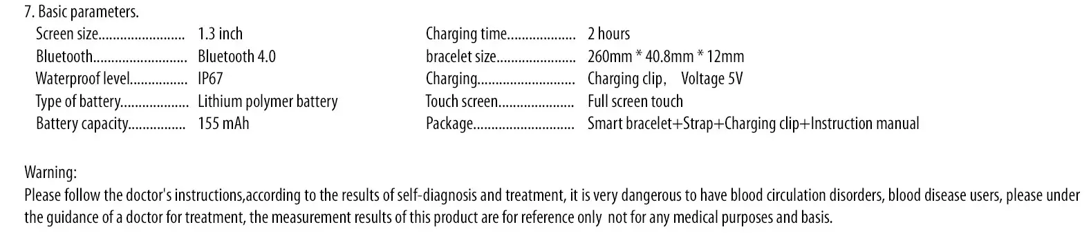 LISKA SV-SE19 Smart Bracelet fig2.3
