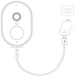 moobox C300 Wireless Security Camera - camera battery