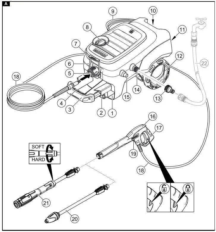 KARCHER K 5 Electric Pressure Washer Compact User Manual - Fig A