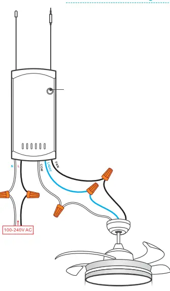 SONOFF iFan04-L WiFi Ceiling Fan and Light Switch Controller fig3