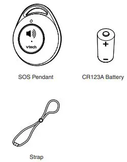 vtech Weatherproof SOS Pendant - What’s in the box