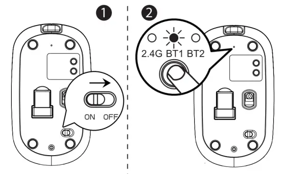 Shenzhen Dwason Technology MC221 Wireless Mouse - pairing