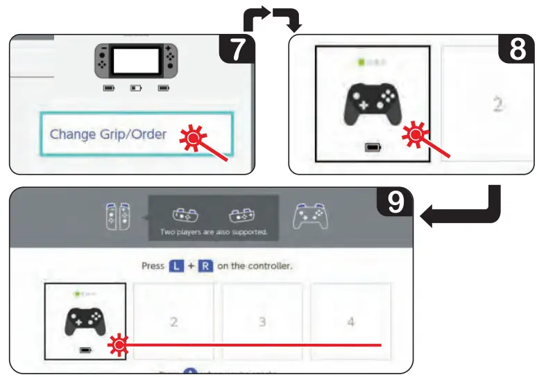 PYLE PGMC1NTN Nintendo Switch Game Console Handle User Guide - Press and hold the Y Button and then press the HOME Button