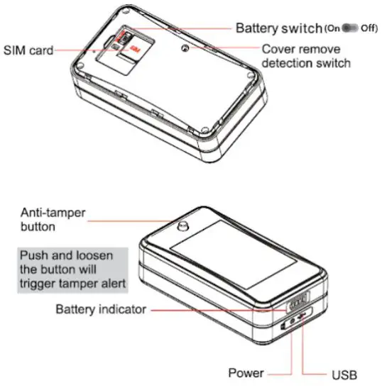 amber connect AMB362XLG Wireless GPD Tracker Smart Vehicle Security - Device2