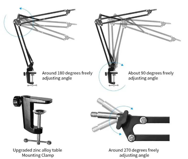 Microphone-Stand-for-Blue-Yeti-with-Boom-Arm-Scissor-4