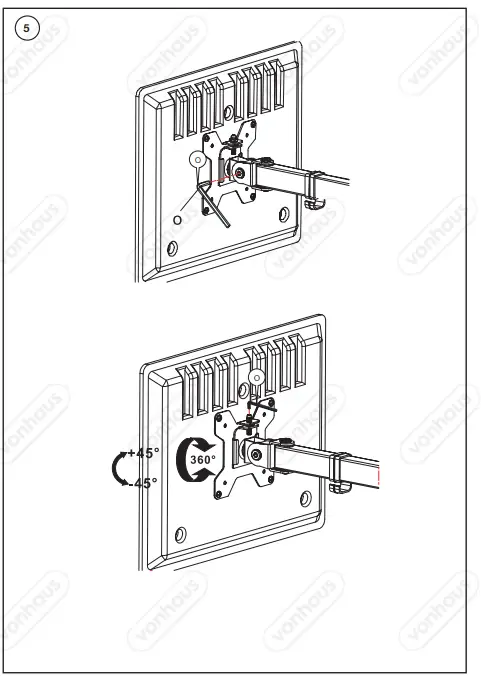 VonHaus-3000249-Dual-Arm-Two-Monitor-Mount-fig-4