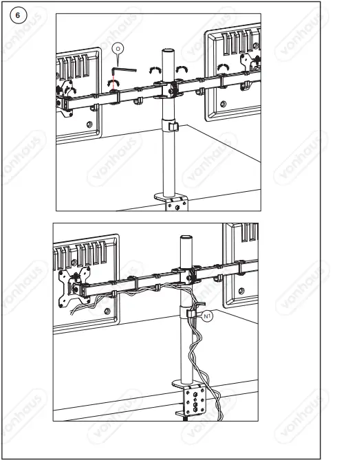 VonHaus-3000249-Dual-Arm-Two-Monitor-Mount-fig-4