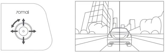 70mai-Rearview-Dash-Cam-Wide-installation-illustration