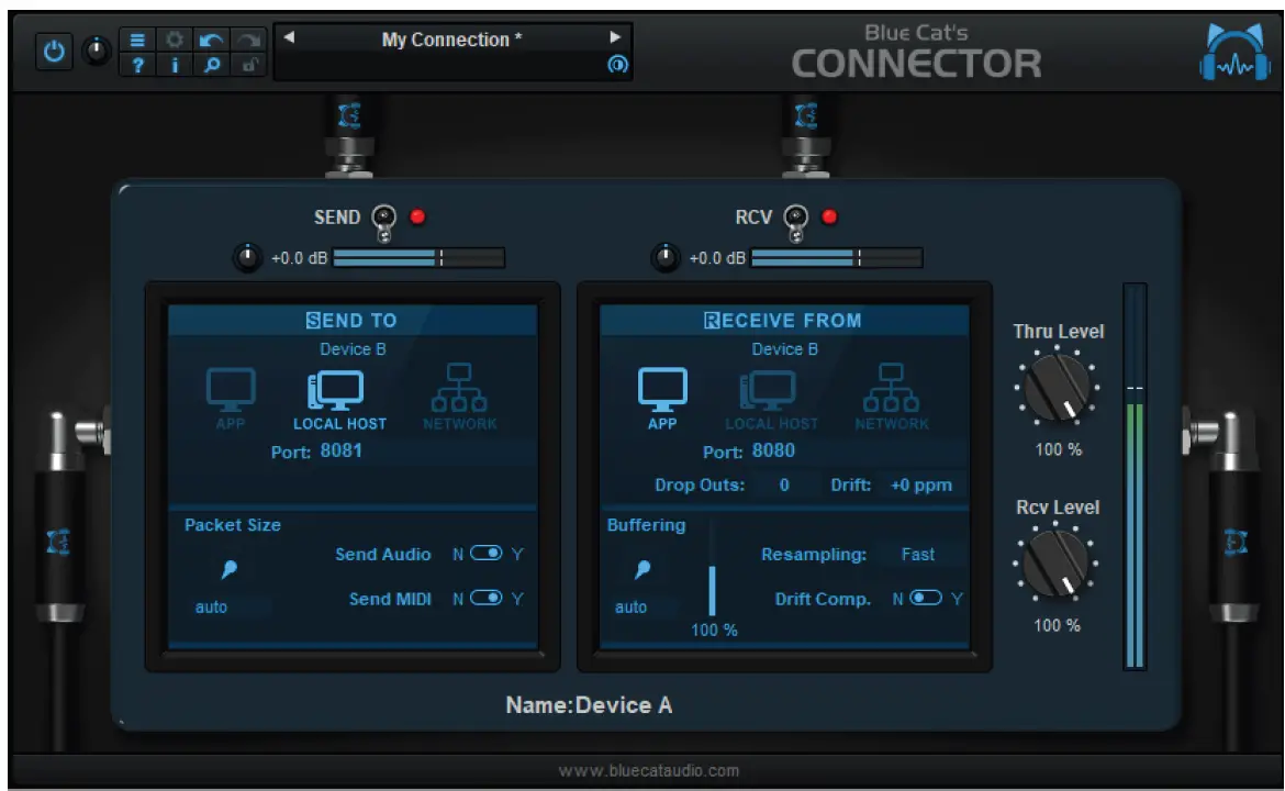 BLUE CAT AUDIO 536094 Blue Cats Connector Audio MIDI Streaming Plugin fig 1